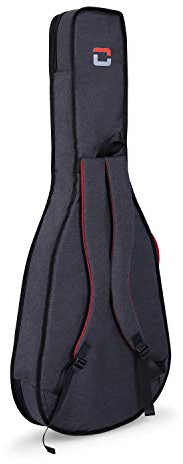 Crossrock CRSG107CTGR 3/4 Tasche für Konzertgitarre, 10 mm Polsterung, Rucksack erhältlich, Dunkelgrau