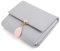 UTO Portefeuille Femme Porte-Monnaie Feuille Exquis Pendentif en PU Cuir 6 emplacements de Carte Gris