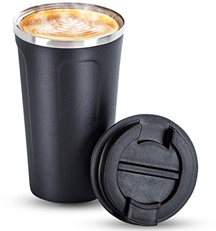 Therm La Mode Botella de agua de acero inoxidable con tapa de rosca, vaso portátil aislado al vacío que mantiene el frío y el calor 24 horas, botella de agua de doble pared a prueba de fugas para