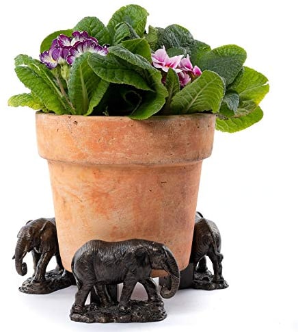 Potty Feet Elephant Figures Plant Pot Feet - Planter Support - Handmade Decorative Ornaments - 3pcs