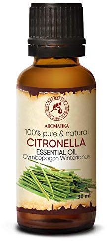Huile Essentielle de Citronnelle 30ml - Cymbopogon Winterianus - Pure et Naturelle Huile Citronnelle pour le Sauna - Cosmétique - Aromathérapie - Diffuseurs et des Bougies - Détente Relaxation