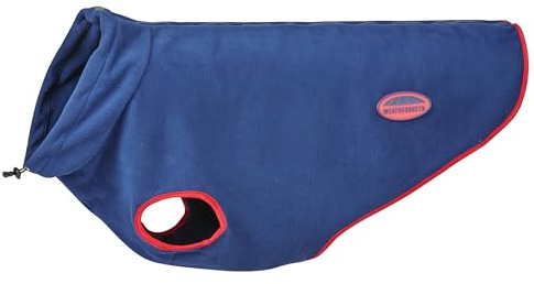 WeatherBeeta ComFiTec Fleece Zip Dog Coat, Navy/Red, 80cm