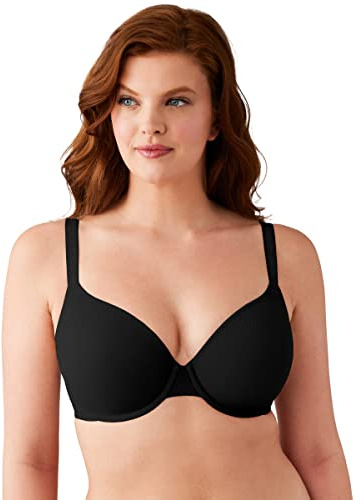 Wacoal Women's Shallow Top Shape Revelation T-Shirt Bra, Black, 36C