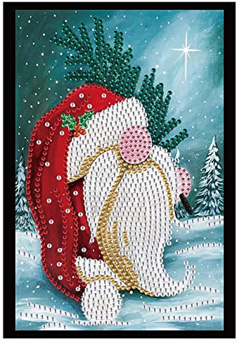 VULTRO Weihnachts-Notizbuch, teilförmig, spezielles Mosaik-Diamant-Notizbuch, 50 Seiten, Kunstharz, handgefertigt, für Kinder, Studenten, Basteln, Geburtstagsgeschenke