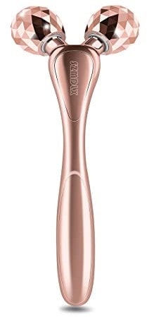 3D Facial Massager Rollers Facial Lifting Massager, Skin Care Face Body Massager Firming Tools for Body Relaxation Massage, Kneading, Body Slimming and V-Shaped Face Lift, Anti-Wrinkle (Rose Gold)