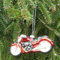Weihnachtskugel - Christbaumschmuck Motorrad aus Glas in Rot für die Weihnachtsdeko