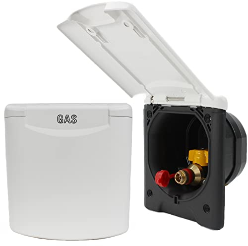 ABL Gas Gassteckdose Außensteckdose mit Magnetdeckel in weiß Versorgungsklappe Wohnmobil Wohnwagen Boot