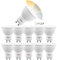 BHMAOYN GU10 LED Lampe 8W 3-Stufen Einstellbare Farbtemperatur über Druckschalter,Dimmbare Lichtfarbe ohne Fernbedienung,3000K-4000K-6000K,3-Farbiger 3-in-1 Strahler mit Memory-Funktion,10 Stück