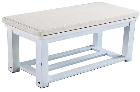 DG Catiee Sitzkissen für Essbank, 2- und 3-Sitzer, Gartenbank, Sitzkissen für Gartenbank, 100 / 120 cm, lang, für drinnen und draußen, Zuhause, Garten (50 x 30 x 3 cm, Beige A)