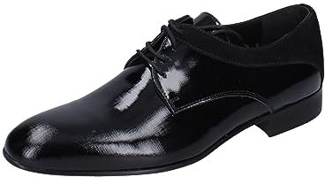 EVEET 15010 Scarpe Classiche Uomo Pelle Verniciata Nero 42 EU