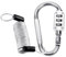 QRONCES Carabiner Clip With Combination Lock Heavy Duty Combo Locking Carabiner Anti Theft Caribiniers Key Chain D Rings Hook Password Lock Carabiner