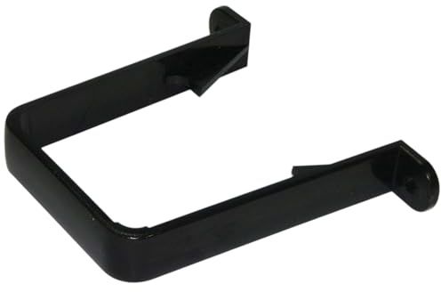 Duraplast UK Square Gutter Pipe Clip 68mm is Made of Premium Metal Material -Gutter Waste Pipe Clip has Rust & Corrosion Resistance & Long Life Service -Sleek Ceramic Finish -Black (Pack of 6)