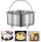 HIMOMO Dämpfeinsatz, Dampfgarer Einsatz Edelstahl, Dünsteinsatz für Kochtopf Edelstahl, Dünsteinsatz für töpf Knödel Dumpling Gemüse Steamer-Rund:17.5cm