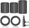 Nenull 60 Stück Fitschenringe Kunststoff Zimmertüren Unterlegscheiben Türscharnier 10,2 mm X 15 mm Montageringe Ohne Abriebspuren 1mm 30 Pcs & 2mm 30 Pcs (Schwarz)