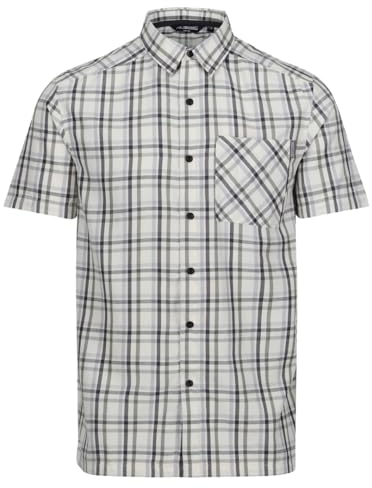 Regatta Mens Mindano VIII Patterned Short-Sleeved Shirt (L) (Agave Green/Ash)