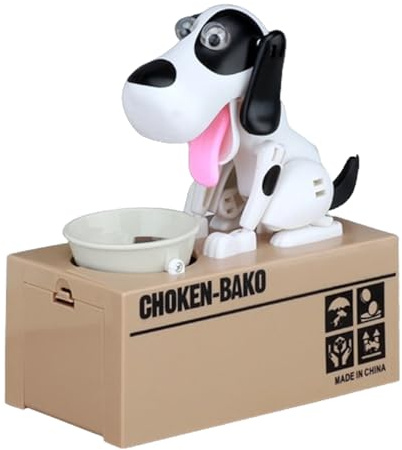 Maciun Münzbank für Hunde, Geldbank für Hunde, die Münzen essen – kreative Dekoration, Hausdekoration, Spardose, Dekoration