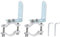 sourcing map 2Pcs Motorcycle Tube Clamp, Fit 0.7 to 1.4 OD Motorcycle Bicycle Light Mount Brackets with 57mm L Holder Car Light Bar Holder Clamp, Silver (18-35mm)