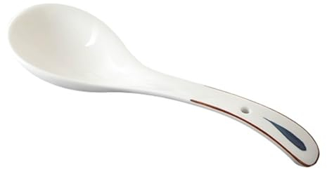Cucharas Soperas Cuchara Sopa Cuchara Sopa Pequeña De Cerámica Cuchara De Porcelana Blanca Con Mango Decorativo 10 Piezas Cuchara Helado(Size:L)