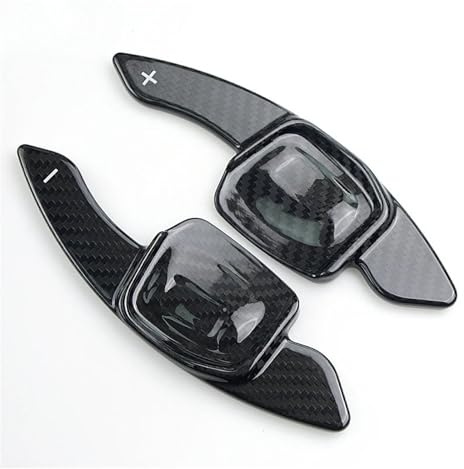 AXTAZS Compatibile con per Golf 8 MK8 per GTI per R Line per CC 2020 2021 2022 2023 Auto Paddle Extender Volante in Fibra di Carbonio Paddle Shift Palette del Cambio(Black)