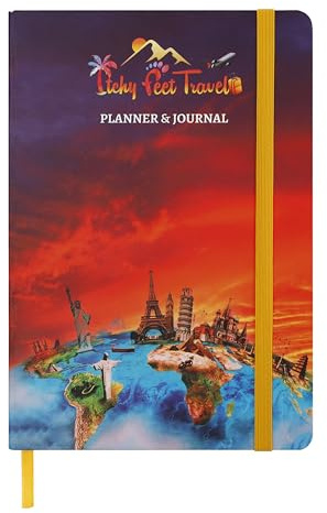 Itchy Feet Travel Planer & Tagebuch I Urlaubs-Abenteuerbuch I Reiseplanung, Budgetierung & vieles mehr für Frauen, Männer & Paare I Reisetagebuch I Geschenk für jemanden auf Reisen