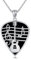 DAYLINLOVE Gitarre Pick Halskette 925 Sterling Silber Gitarre Musik Anhänger Musik Note Schmuck Geschenk Für Männer Frauen Gitarre Liebhaber