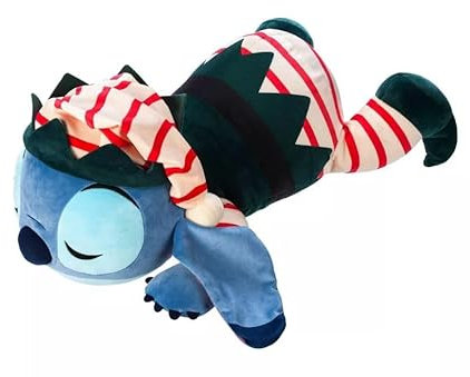 Disney Peluche oficial de la tienda Cuddleez - Stitch Elf - Peluche grande - Juguete súper suave y abrazable para fans y niños de todas las edades - Regalo coleccionable perfecto, peluche