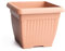 B2C Terra Flower Pot Planter Classic Plastic Square Planter Indoor Outdoor Terracotta Anthracite Deror (Terracotta, 45cm)