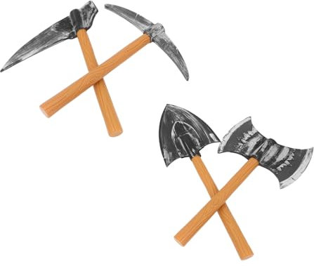 BESTYASH 4piezas Accesorio De Juego De Picos De y Pala para Representaciones y Fiestas