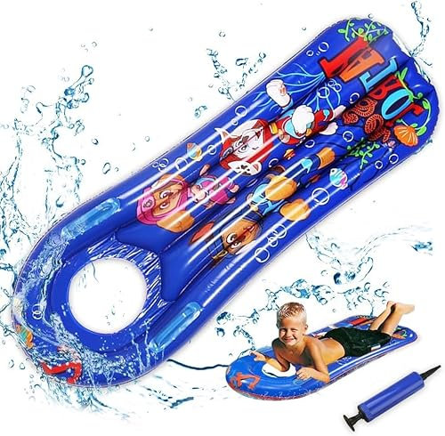 Udbrud Aufblasbare Wasserhängematte für Kinder, Aufblasbares Schwimmbett 4-in-1 Wasserhängematte Pool Zubehör Lounge Pool Spielzeug Klein Luftmatratze Wasser mit manueller Luftpumpe