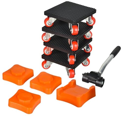 Transportador de muebles para objetos pesados, deslizador de muebles con ruedas giratorias de 360°, ruedas para muebles de carga pesada, con rodillo de transporte para frigoríficos, sofás, armarios y