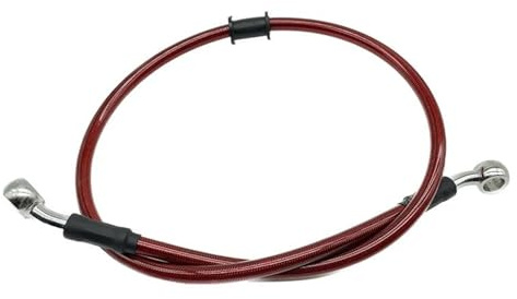 Bremsenzubehör Motorrad-Hydraulikleitung, Bremszug, Kupplungs- Und Ölschläuche, Rot, 30–220 cm, 10 Mm Banjo-Anschluss Für Yamaha Für(150cm)