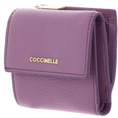 Coccinelle Leder Geldbörse Metallic Soft Wallet Grained Leather Jellyfish violett