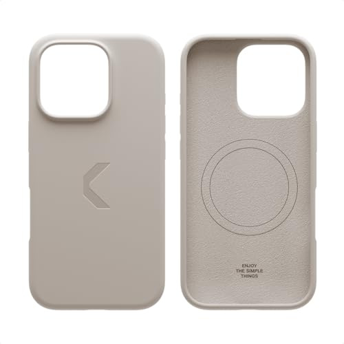 Clemm Magnetisch Hülle iPhone 15 Pro Max, Handyhülle Kompatibel mit MagSafe, Stoßfest, Anti-Kratzt Innenfutter, rutschfest Soft Touch Silikon, Schutzrand um die Kamera, Schlanke Ausführung, Beige