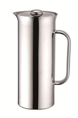 Weis 18110 - Caraffa filtrante a doppia parete, isolata sottovuoto, 0,7 l, acciaio inossidabile, argento