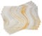 ABAKUHAUS Psychedelisch Platzmatten, Psychedelischer gewellter Brushstroke-Marmor mit undeutlichem Spritzen-Effekt-Kunst-Design, Waschbare Stoff Esszimmer Küche Tischdekorations, Blass Orange Grau