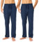 Timone Herren Schlafanzugshose Lang Pyjamahose aus Baumwolle Freizeithose Schlafhose Loungewearhose mit Taschen Nachtwäsche Hose für Herren Sleepwear TPP-001 ((2Pack) Dunkelblau/Dunkelblau, L)