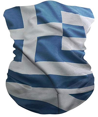 All3DPrint griechische Flagge Outdoor Magic Stirnband Gesichtsmaske elastisch nahtlos Bandana Schal Sport Kopfbedeckung