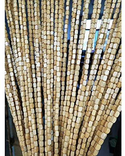 Perlenvorhang Türvorhang Holzperlen Vorhänge Tür-Fadenvorhänge Wohnkultur Für Raumteiler Türschrank-Durchgang Rustikales Bildschirmpanel, 3 Farben PENGFEI ( Color : A , Size : 76 strands-90x200cm )