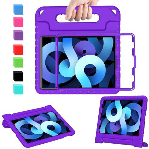 AVAWO Schutzhülle für iPad 10.8 2020, iPad Air 4. Generation, Schutzhülle für Kinder, iPad 10.8 – leicht, stoßfest, kinderfreundliche Hülle für iPad 8. Generation 27.4 cm (10.8 Zoll), Violett