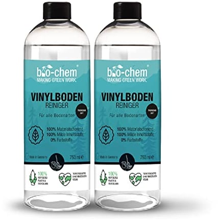 Bio-chem - Limpiador concentrado para suelos de vinilo, PVC y poliuretano, para limpieza respetuosa con el material de revestimientos de PVC, vinilo, linóleo y laminado de todo tipo - 2x 1000 ml