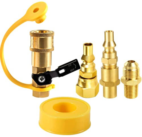 MOFLAME 1/4 Rv Propan Quick Connect Adapter Umbausatz für Weber Q Series Gasgrills