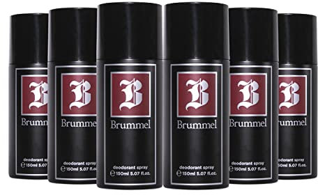 BRUMMEL - Clásica Pack de 6 x 150 ml, Desodorante Hombre Spray, Desodorante para Todo Tipo de Piel, Protección de Larga DuraciónDeodorant Hombre, Aroma Cítrico Especiado, Fragancia Fresca