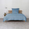 AGA.PIE Bambus Lyocell Bettwäsche-Set 155x220 + 80x80 cm - Blau, 100% Bio Oeko-Tex 100, für Allergiker, Antibakteriell, Ganzjahres-Bettwäsche, Atmungsaktiv, Geruchshemmend, Besonders sanft