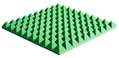 PHONME 50x50x5cm（10 Stück） Schaumpyramide Akustikschaumstoff Dämmung Akustik Schallschutz Noppenschaum Schmücken Mehrere Farben(Color:grün)