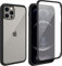 Leedia Schutzhülle Kompatibel mit iPhone 12 Pro Max Hülle Eingebautem Glas Displayschutz 360 Grad Ganzkörper Stoßfest Transparent Durchsichtig Handyhülle für iPhone 12 Pro Max 5G 6.7