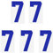sourcing map Iron on Number 7 Heat Transfer 8 Blue Single Number for Team Uniform, Sports T-Shirt, Football, Basketball, Baseball Pack of 5