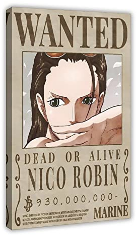 FISH DRAGATE Anime Straw Hat Pirates Bounty Poster Nico Robin Canvas Poster Bedroom Decor Sports Landscape Office Room Decor Gift Frame-style 20x30inch(50x75cm)