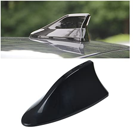 CGEAMDY Auto Haifischflossen-Antenne Abdeckung Verkleidung, FM/AM-Antenne, Hergestellt Aus ABS, Geringer Windwiderstand, für SUV, Trucks, Vans, Auto Tuning (Schwarz)