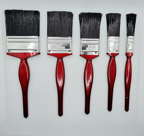 Kanta 5pc Professional Paint Brushes with No Loss of Bristle Paintbrush Heads Different Sizes, Studio Craft & Technique for Decorator Paint brush set