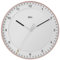 Braun Klassische große analoge Wanduhr geräuschlosem Sweep-Uhrwerk, leicht ablesbar, 30 cm Durchmesser in Rosé und Weiß, Modell BC17PW.